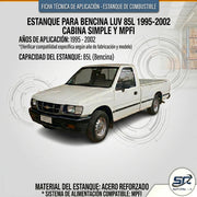 Estanque Bencina Chevrolet Luv 85L 1995-2002 Cabina Simple