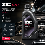 Aceite Motor 5W-30 Full Sintético ZIC X7 LS 1 Litro