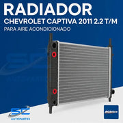 Radiador Chevrolet Captiva 2.2 2011 Manual con A/C
