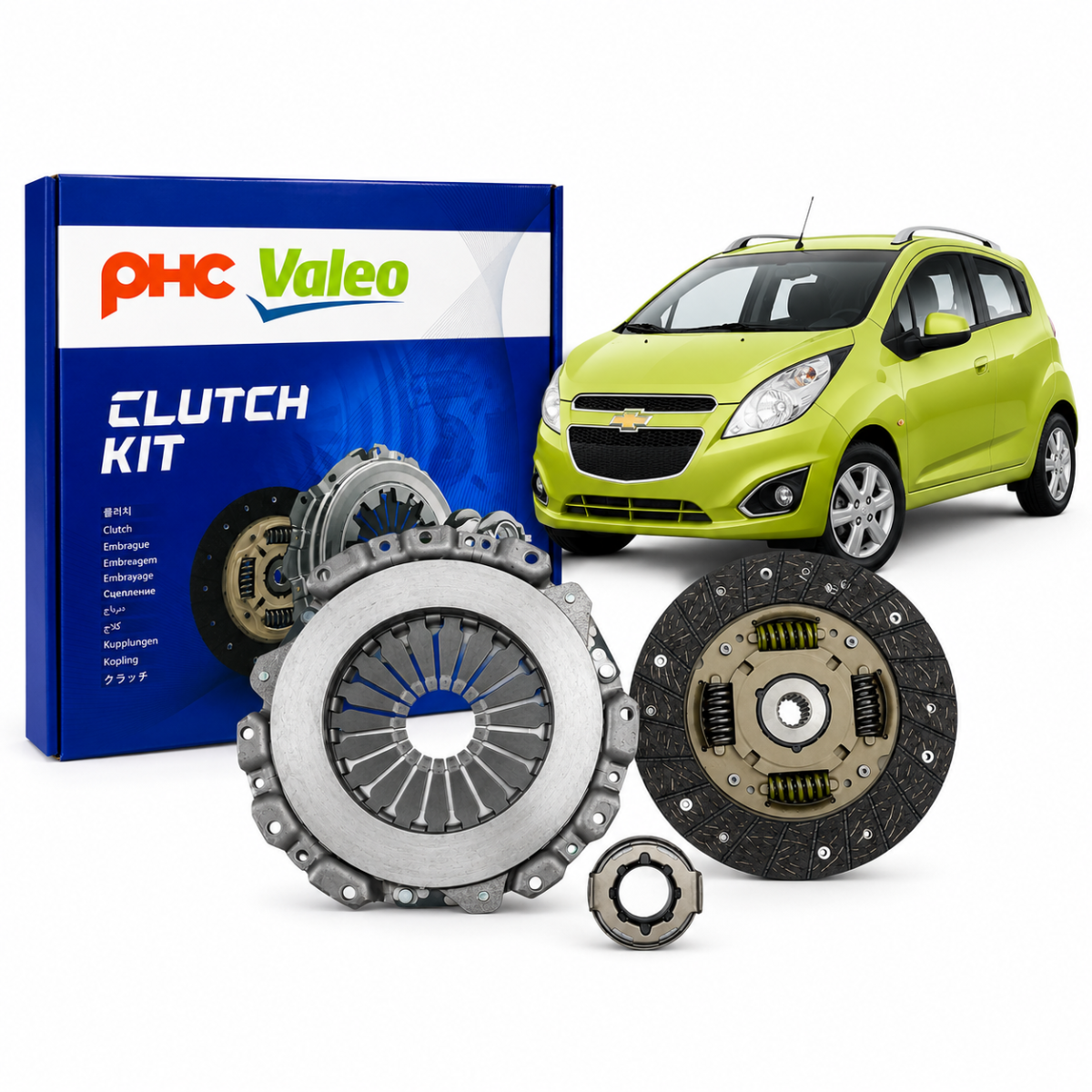 Kit Embrague Chevrolet Spark Gt 1.2 2010-2016 Valeo Coreano