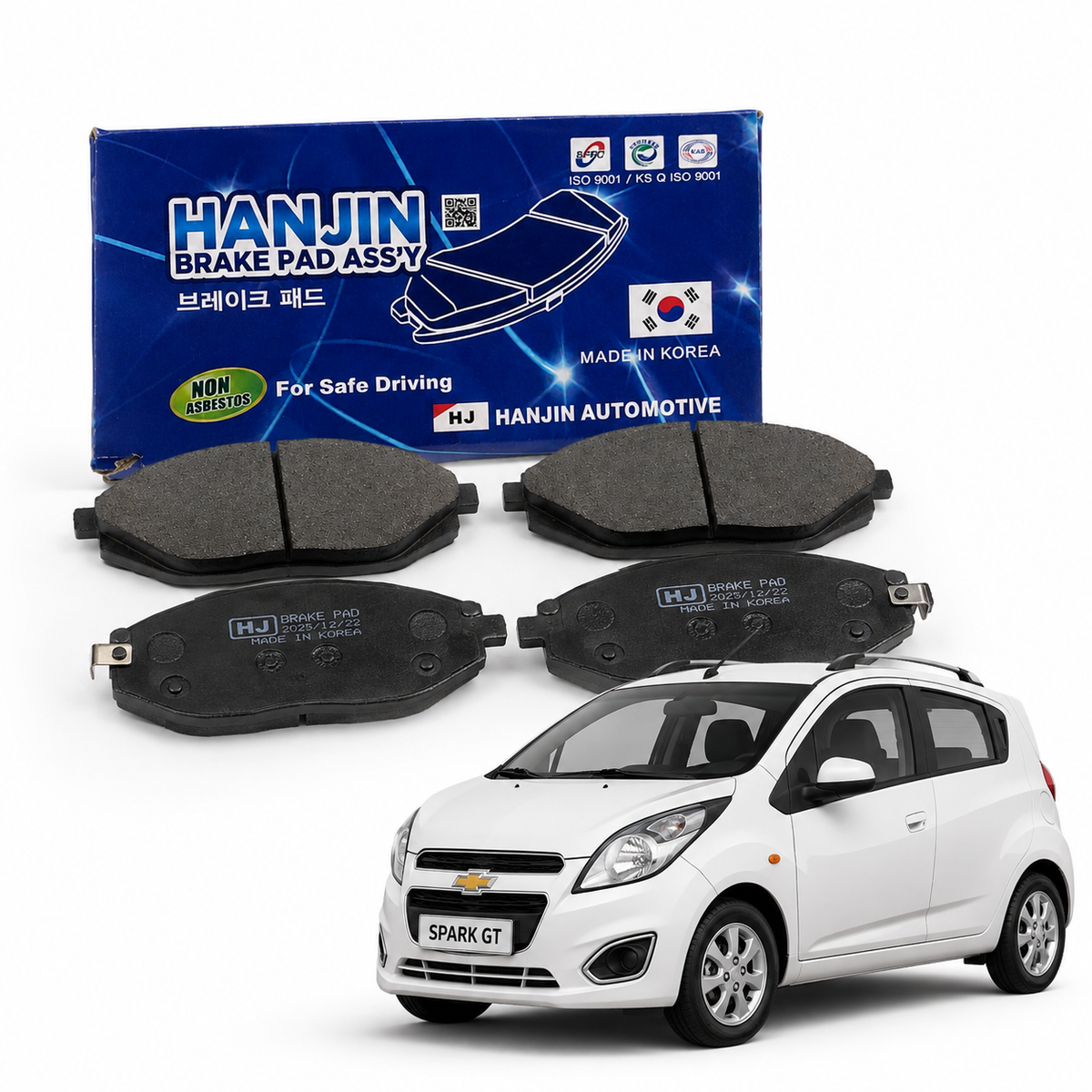 Pastillas Freno Delanteras Chevrolet Spark GT 2011+ Hanjin Korea