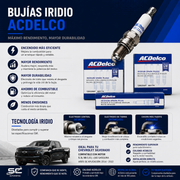 Pack 8 Bujías Iridio Chevrolet Silverado 5.3 14-22 Acdelco