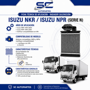 Radiador Calefacción Isuzu Nkr 1994-2007 Npr 1995-2004