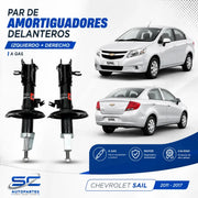 Par Amortiguadores Delanteros Chevrolet Sail 2011-2017