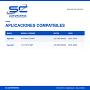 Kit Embrague LuK Hyundai H-1 2.5 CRDi D4CB 6 Velocidades 2011-2020