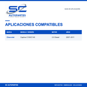 Condensador A/C Chevrolet Captiva 2.0 Diesel 2007-2011 96805196